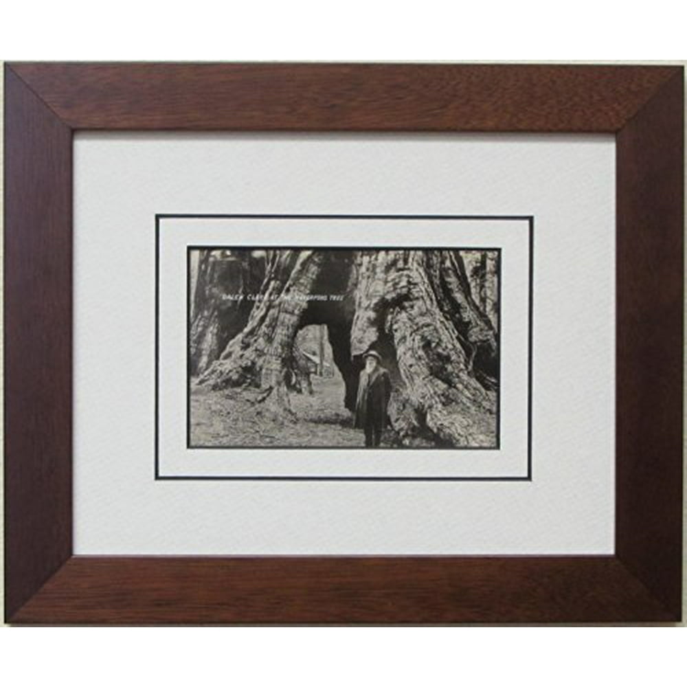 Postcard Frame Set for 3.5" X 5.5" Postcard Walnut Frame White (Black