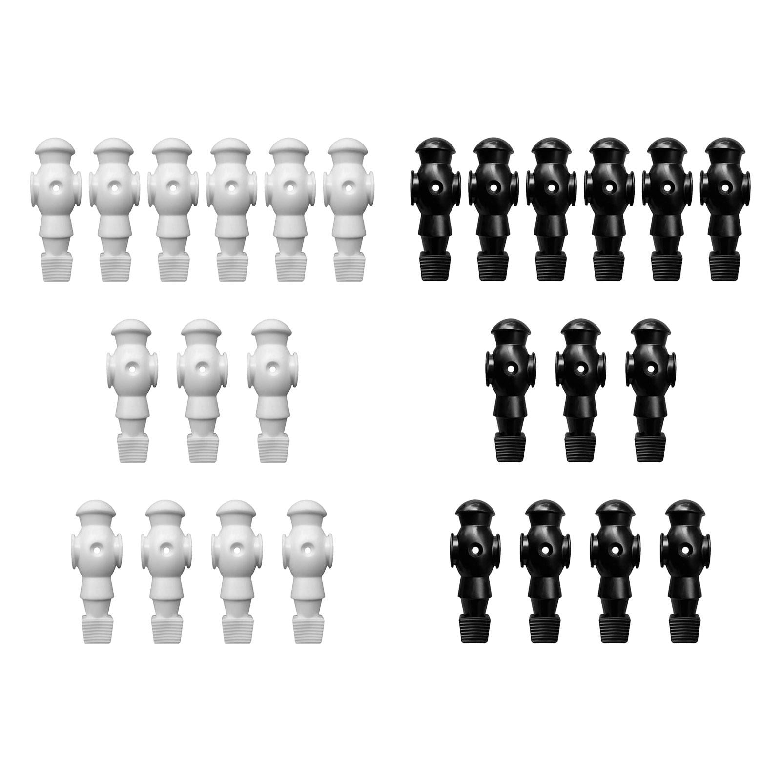DimyFew 26Pcs Table Soccer Men Player Foosball Soccer Table Football Men Football Player Black White
