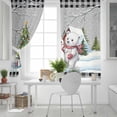 thumbnail image 5 of Fsddascl Grey Christmas Blackout Curtains for Bedroom/Living Room, Thermal Insulated Kitchen Curtains, Xmas Tree Snowman Bear Snowfall Plaid Grommet Darkening Window Treatment Drapes 52"x72"x2, 5 of 6