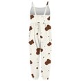 thumbnail image 4 of Auroural Toddler Girls Jumpsuit 5T Toddler Girls Kids Cow Printing Jumpsuit Strap Romper Outfits Clothes with Pockets, 4 of 8