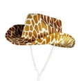 thumbnail image 3 of CUZIBR Children'S Hat Leopard Print Stripped Casual Wide Brim Cowboy Hat Denim Cap Stage Performances Stylish Cowgirl Fashionable Cap,Gold,One Size, 3 of 6