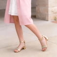 thumbnail image 3 of DREAM PAIRS Girls' Strappy Flat Sandals, Elegant T-Strap Summer Dress Shoes with Metallic Ball Accent, Comfortable Adjustable Ankle Strap Sandals for Little Kid/Big Kid, 3 of 6