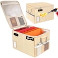 thumbnail image 4 of 5200°F Fireproof Document Box, Fire Important Document Organizer with Lock, Upgraded Heat Insulated Filing Storage Cabinet Office Organization (5200°F Fireproof Box, Off-white), 4 of 5