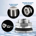 thumbnail image 3 of 4Pcs Bulkhead Water Tank Connector, 3/4" FPT Female Bulkhead Water Tank Fitting 304 Stainless Steel Thru-bulk Fitting Silver, 3 of 4