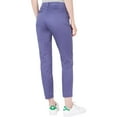 thumbnail image 2 of Maison Jules Womens Lou Lou Mid Rise Cuffed Ankle Pants Blue 6, 2 of 2