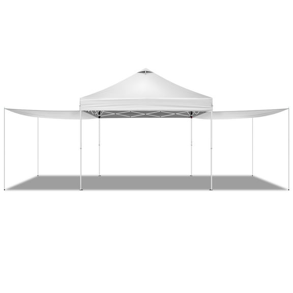 UBesGoo Canopy 10x10' Pop Up Tent Outdoor Patio Folding Shade Shelter,Multifunctional Professional Tent,White