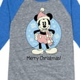 thumbnail image 3 of Disney - Mickey Merry Christmas - Toddler & Youth Raglan Graphic T-Shirt, 3 of 4