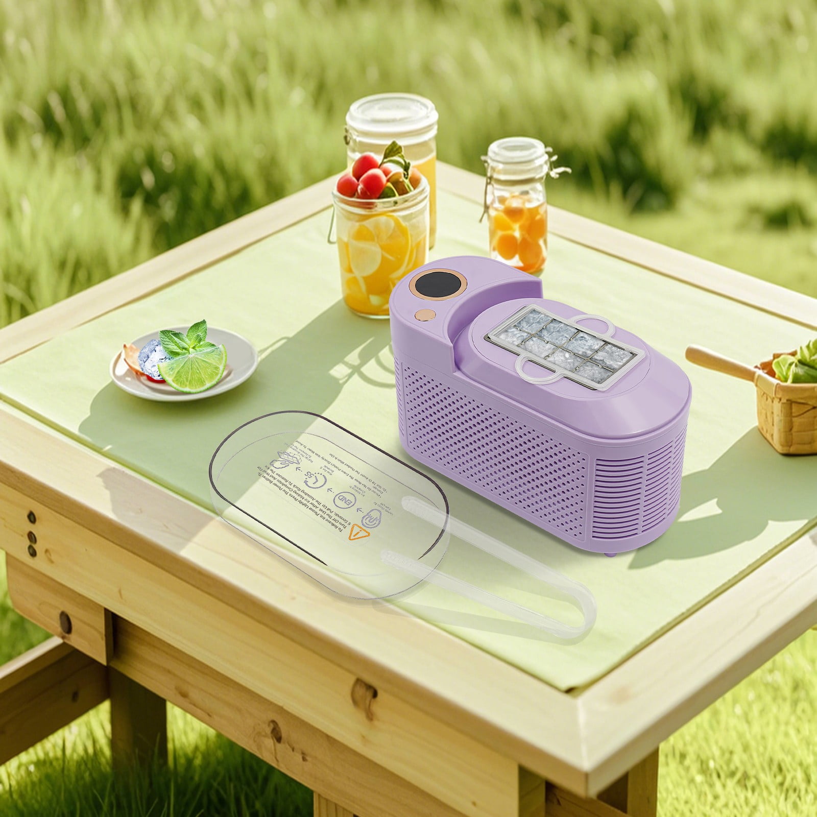 Ice Maker, Mini Countertop Ice Maker, Compact Ice Machine for Home/Car/Travel