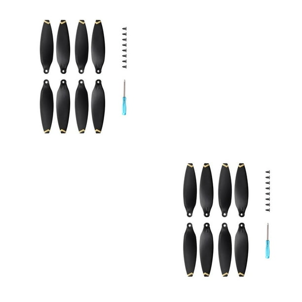 sweethay 8 piezas de hélice de plástico para drones, hélices de cuadricóptero desmontables, repuesto de pieza para X8 MINI con tornillo de Type1 NO1
