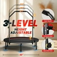 thumbnail image 4 of 40in Rebounder Trampoline for Adults, SHINPT Fitness Trampoline with Handle, 40" Gym Equipment for Home, Exercise Trampoline for Adults Indoor, Outdoor Foldable Trampoline for Yard, Basement, Lawn, 4 of 8