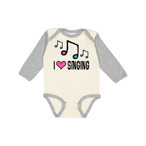 Inktastic Choir Singer Music I Love Singing Girls Long Sleeve Baby Bodysuit