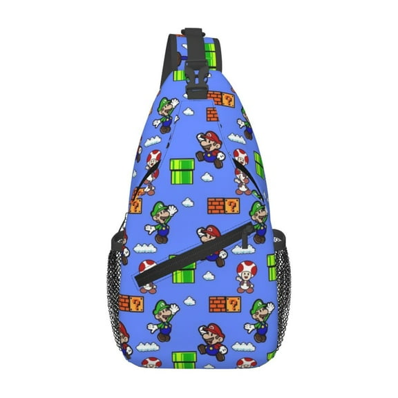 Super Mario Sling Bag Unisex Crossbody Backpack Casual Cross Chest Bag Diagonally Shoulder Chest Pack