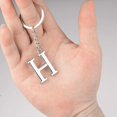thumbnail image 3 of Keychain Initial Letter Key Chain Silver for Men Women Personalized Alphabet Monogram Keychain for Car Keys, H, 3 of 4