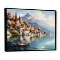 thumbnail image 2 of Designart "The Beauty of Lake Como in Italy" Landscapes Floater Framed Wall Decor, 2 of 7