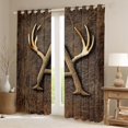 thumbnail image 2 of Castle Fairy Monogrammed Letter Initial A Black Out Curtains for Teens Women Men,Jungle Wildlife Deer Curtains Pack Of 2 (42X63 Each),Animal Print Bedroom Curtains,Breathable Home Decor, 2 of 6