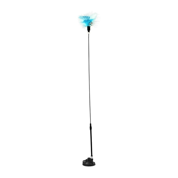 Juguete interactivo para gatos, juguete de rompecabezas, juguete de cuerda para gatos, juguete de simulación para gatos azul pluma