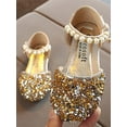 thumbnail image 5 of Franhais Summer Autumn Toddlers Princess Shoes, Sweet Style Sequins Faux Pearl Decoration Sandals, 5 of 9