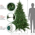 thumbnail image 4 of Northlight Real Touch™️Pre-Lit Full Minnesota Balsam Fir Artificial Christmas Tree - 6.5' - Warm, 4 of 6