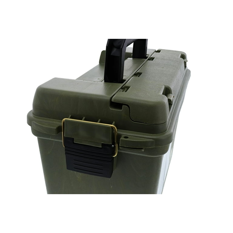 Plano 1712 Large Ammo Box with O-Ring Seal, Brass Latch, and Durable  Construction, Holds Multiple Calibers, Green 