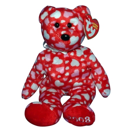 Ty Beanie Baby: Hearts-a-flutter the Bear | Stuffed Animal | MWMT