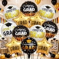 thumbnail image 4 of Fareti Graduation Foil Balloon Set, Black and Gold Party Decorations for Ceremony, Includes Star Round and Number Balloons, 4 of 4