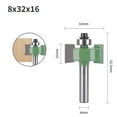 thumbnail image 1 of Optional 8mm Shank T-Slot Router Bit with Bearing Milling Cutter WoodworkingTool, 1 of 8