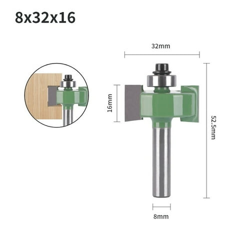 

BAMILL Optional 8mm Shank T-Slot Router Bit with Bearing Milling Cutter WoodworkingTool