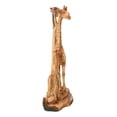 thumbnail image 4 of Safari Savannah Giraffe Family In Scenic Forest Faux Wooden Cutout Figurine, 4 of 9