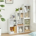 thumbnail image 2 of VECELO 2-Shelf Bookcase Wooden Bookshelf with Storage Organizer Display Shelf, Freestanding Unit for Living Room Home Office, White, 2 of 10