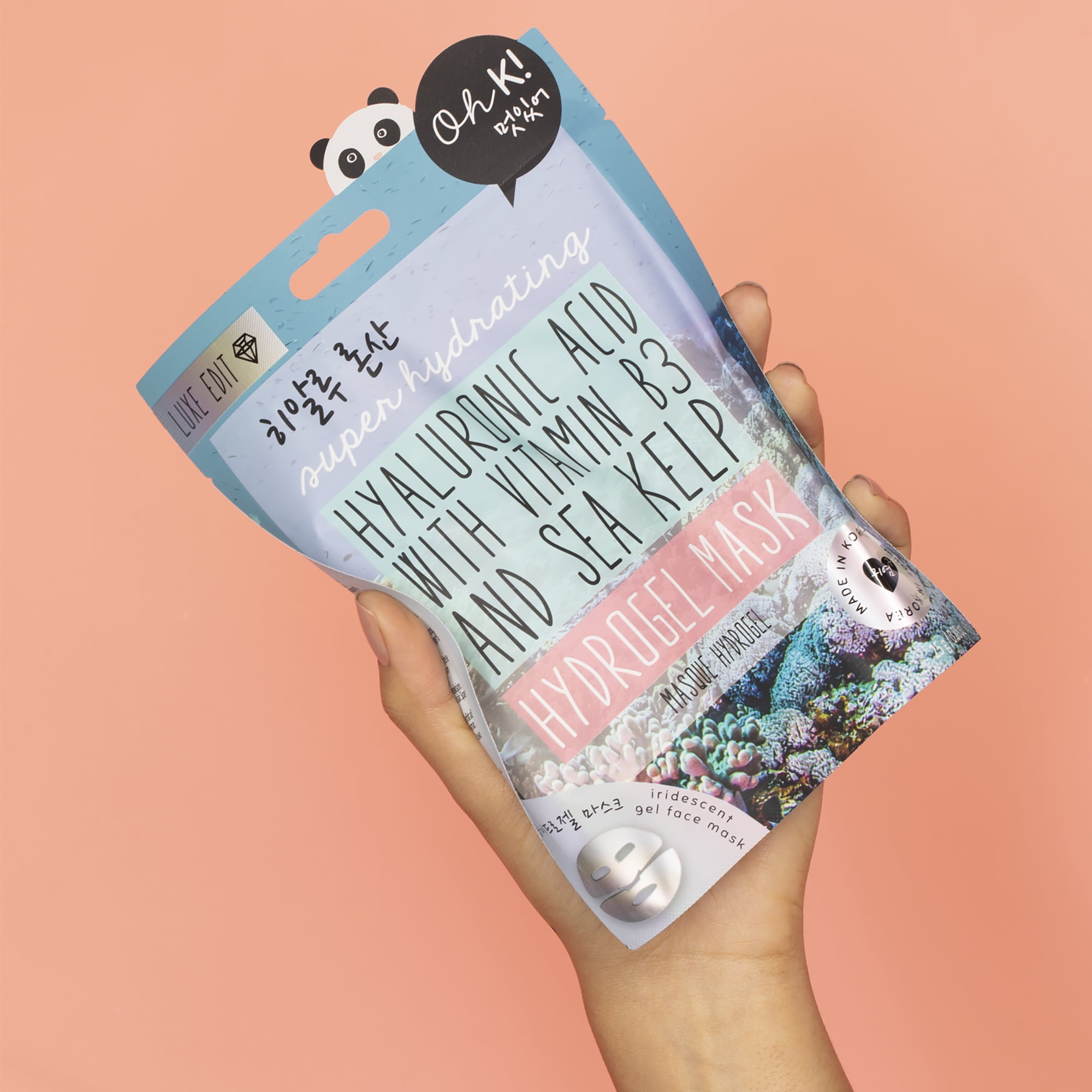 Oh K! Hyaluronic Acid Hydrogel Sheet Mask, Vitamin B3, Gotu Kola