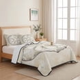 thumbnail image 5 of Twin XL Quilt Set 68''x98'', Sand Dollar Coastal Lightweight Summer Bedspread Coverlet Set with 2 Pillow Shams, Summer Beach Beige Sea Breathable All Season Quilt Bedding for Dorm/Guest Room, 5 of 9