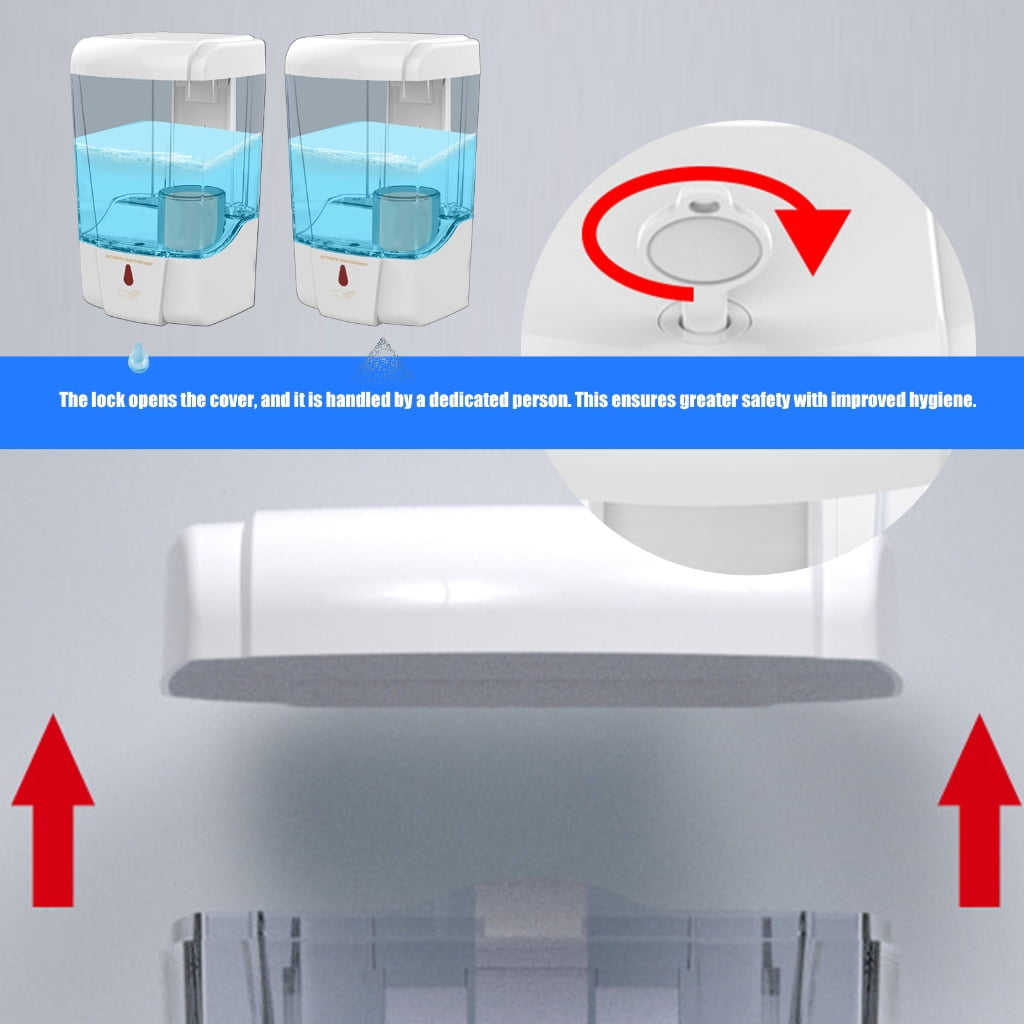 Wall Mounted Liquid Soap Dispenser 700ML Capacity Refillable None Induction Soap Dispenser Hospital Hand Washer