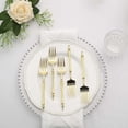 thumbnail image 5 of Efavormart 24 Pack | 6" Gold Glittered European Style Plastic Forks With Roman Column Handle, Disposable Utensil, 5 of 11