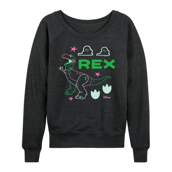 Toy Story - Neon Rex - Women's Lightweight French Terry Long Sleeve Shirt