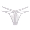 thumbnail image 1 of Gibobby Ropa interior bikini elástica para mujer Bikini para mujer, cintura , encaje, sexy, sin costuras, , para fitness, ropa interior, tanga（Blanco，Talla única), 1 of 4