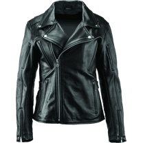 River Road Ironclad Classic Leather Jacket Black Womens - Large