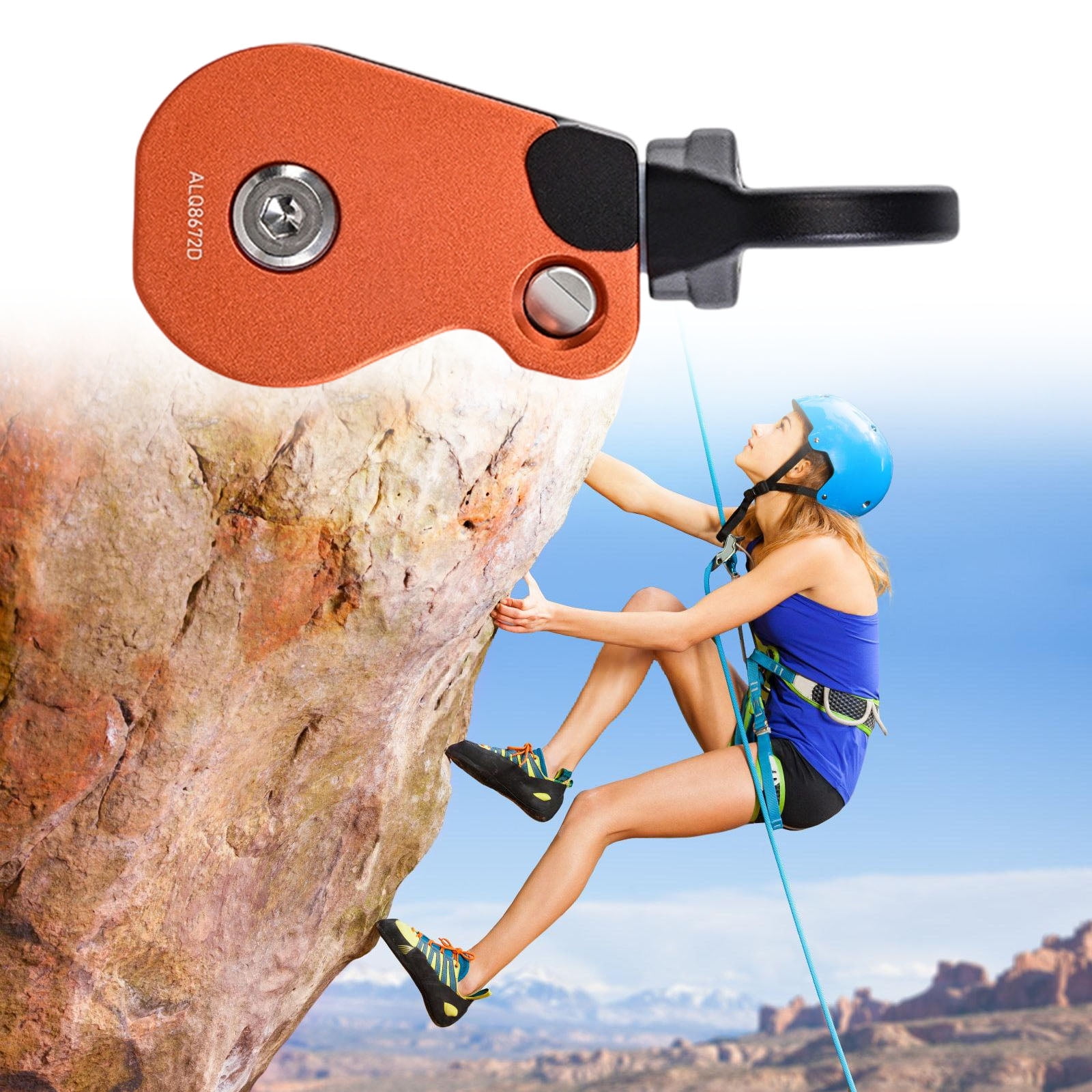 High Capacity Swivels Pulley 360 Rotation Multifunctional Outdoor Pulley for Hiking and Travel with Quick Installation