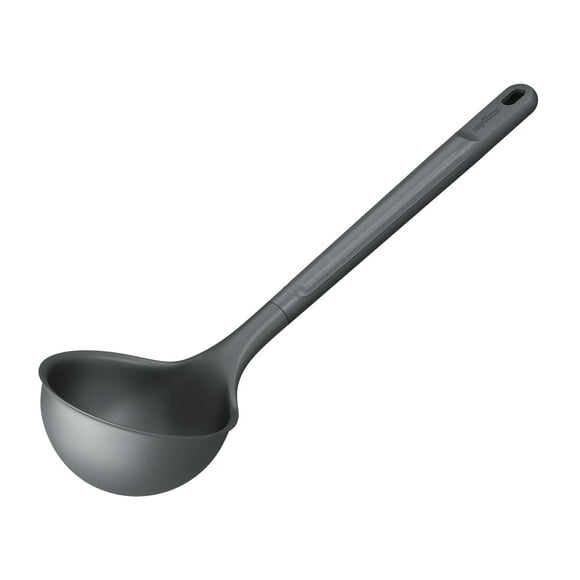 Zyliss Grande Louche Durable en Paille de Blé/nylon pour Cuisiner et Servir avec Tête en Silicone Résistante à la Chaleur, Gris 12.5 Pouces" x 3.7 Pouces" Lavable au Lave-Vaisselle Garantie 5 Ans