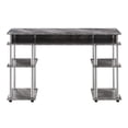 thumbnail image 4 of Pemberly Row No Tools Student Desk in Gray Faux Marble Wood Finish, 4 of 7