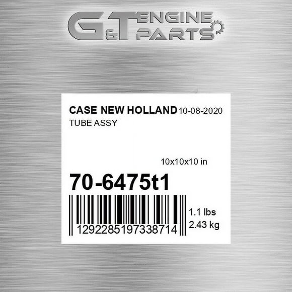 70-6475T1 TURN TUBE fits CASE NEW HOLLAND (New OEM)