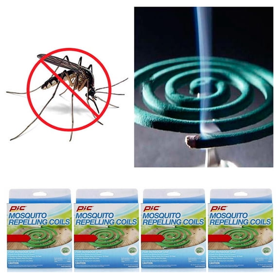 4 Pks Mosquito Repellent 16 Coils Outdoor Use Skin Protection Insect Bite Sting