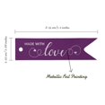 thumbnail image 5 of Inkdotpot Pack Of 100 Made With Love Text Favor Paper Tags Craft Real Silver Foil Hang Tags, 5 of 6