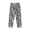thumbnail image 2 of Vsdgher Colored Glass Print Mens Pajama Pants Sleep & Lounge Pants, PJ Bottoms With elastic waistb and Pockets, 2 of 5