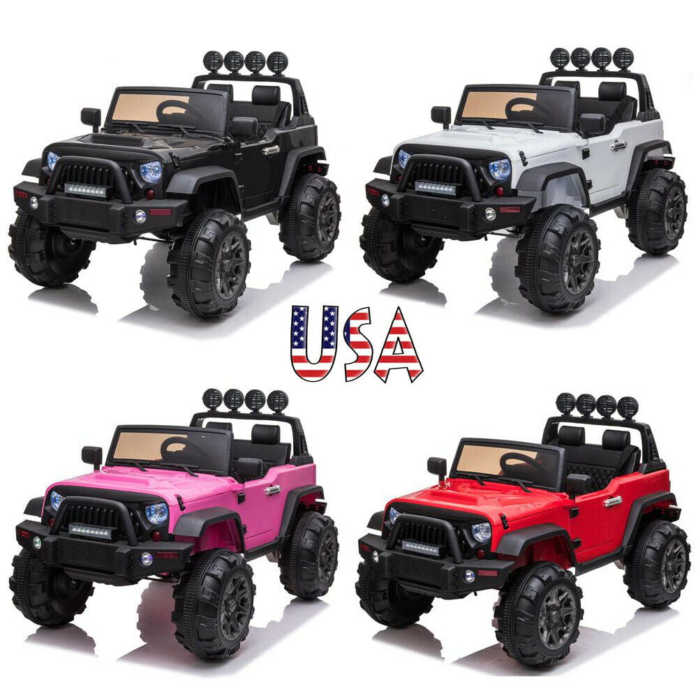 12V Kids Ride On Car Truck SUV w/ Remote Control LED Lights 2 Speeds w/MP3 Music 