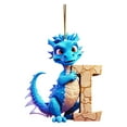thumbnail image 2 of Dmlowu 26 Letter Christmas Tree Ornaments - Christmas Dragon Ornaments for Xmas Tree, Lightweight Sturdy Christmas Decorations Pendant for Holiday Party, DIY Hanging Decor Dragon, Blue, 2 of 3