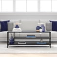thumbnail image 3 of Evelyn&Zoe Winthrop 46" Wide Rectangular Coffee Table with Metal Top, Blackened Bronze, 3 of 7