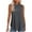 Gray, variant on Women's Solid Color Sleeveless Round Neck Pullover Casual able Tank Top