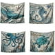 thumbnail image 3 of Ocean Animal Mandala Wall Hanging Tapestry, Indian Psychedelic Hippie Hippy Tapestries, Bohemian Bed, 3 of 3