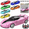 thumbnail image 1 of 1 18 RC Drift Car with 4 Channel and LED Light Sports Toy Car High Simulation High-speed RC Racing Car for Kids Aged 3+(Pink), 1 of 4