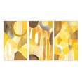 thumbnail image 2 of Designart "Dreams in Mustard Yellow Retro Watercolor V" Modern Midcentury Wall Art Set Of 3 - Abstract Midcentury Yellow Gallery Set For Office Decor, 2 of 6